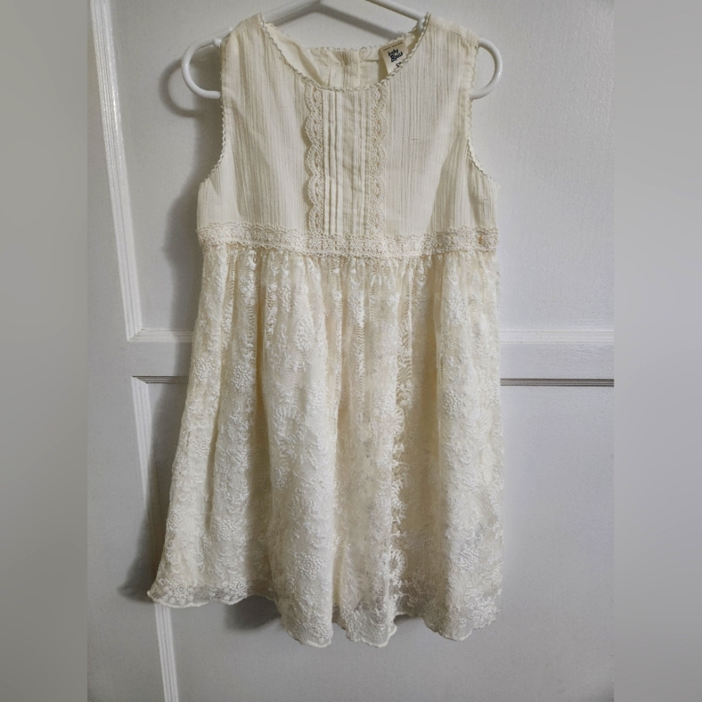 Cream Lace Kids Dress